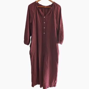 Gap Maternity Mauve Colored Gauze Lounge Jumpsuit Size Large